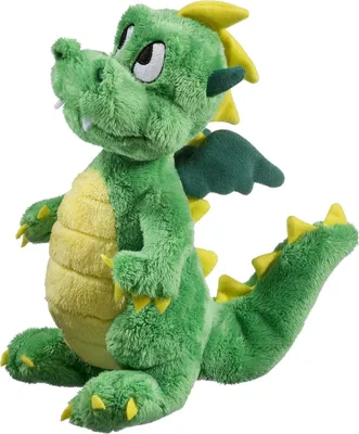 Produktbild von Heunec Plüschdrache grün stehend Softwool L 20cm B 10cm H 9cm ab 0 Monaten gestickte Augen