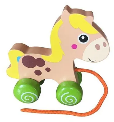 Zdjęcie produktu dla Drewniany Konik do Ciągnięcia Smily Play