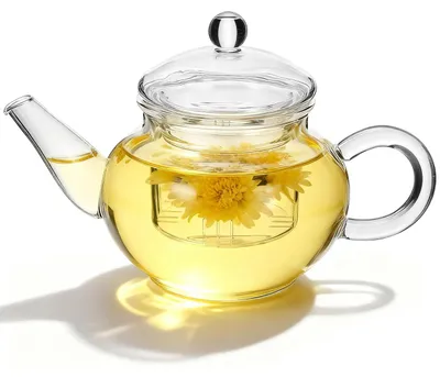 Glaskanne mit Teesieb, 250 ml, transparent, hitzebeständig