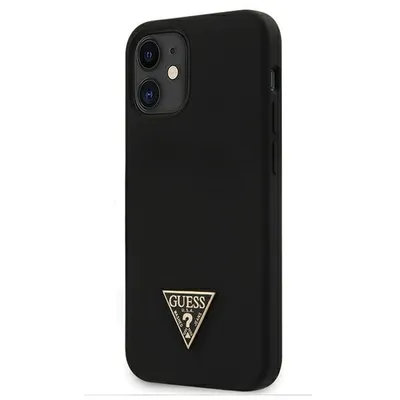 Image de Guess Guhcp12Slstmbk Iphone12 Mini 5,4 Black/Czarny Hardcase Silicone Triangle Logo