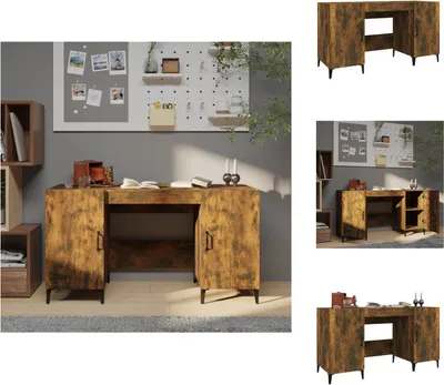 Obrázok produktu pre vidaXL Písací stôl údený dub 140x50x75 cm materiál na báze dreva - Písacie stoly