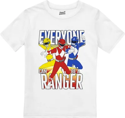 Obrázek produktu pro Power Rangers - Tričko "Každý může být rangerem" pro chlapce TV2447 (116) (Bílá)