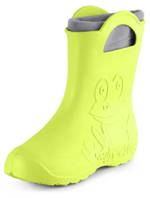 Image de Ladeheid Femmes plumeuses Eva Bottes de pluie fourrées LA-CA-12 (Citron vert, 40/41 UE)