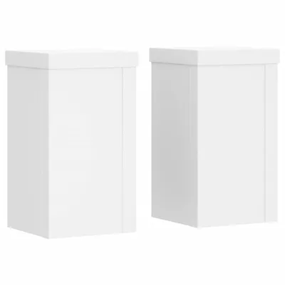 Produktbild von vidaXL Pflanzenständer 2 Stk. Weiß 10x10x18 cm Holzwerkstoff