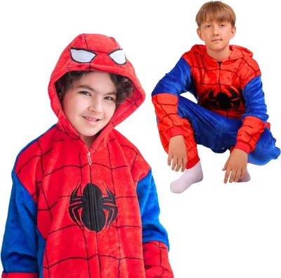 Produktbild von Onesie Kigurumi Pyjama Kostüm für Kinder Spiderman 122