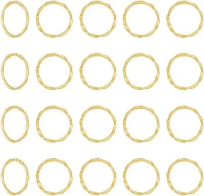 Produktbild von 22mm Tibet-Style Antique Gold O-Ring Connectors - 50 Stück - DIY Kettengliederungen Ohrschmuck Schmuck Herstellen