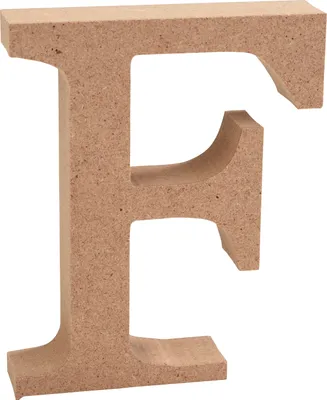 Produktbild von VBS MDF Buchstaben 8 cm hoch 1.5 cm stark ideal für Bastelprojekte Buchstabe "F"