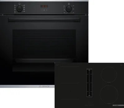 Produktbild von Bosch HBD436FH84 (HBA234BB3+PVS811B16E), Zonen-Induktionskochfeld, 4 Zone(n), Schwarz, Berührung, 80,2 cm, 52,2 cm