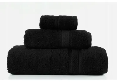 Produktbild von Handtuch - 100% Baumwolle - 600 g/m2 - 50x90 cm - Extra Saugfähig - Schwarz - hohe Grammatur - GRENO