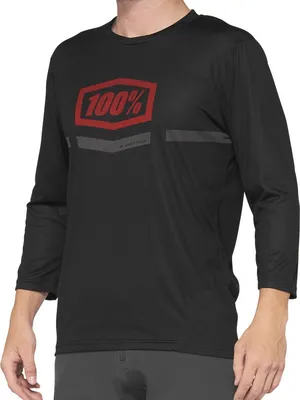 Produktbild von 100% SPEEDLAB Trikot mit 3/4 Ärmeln - AIRMATIC 3/4 - Schwarz/Rot XL