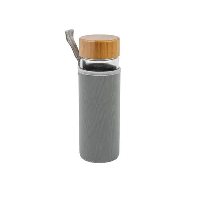 Produktbild von Trinkflasche, Glas, ca. 420 ml, grau
