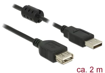 Produktbild von Delock Verlängerungskabel USB 2.0 Typ-A Stecker > USB 2.0 Typ-A Buchse 2,0 m