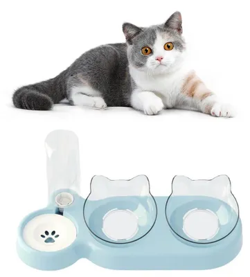 Image de Bac à litière 3-en-1 pour chats, avec distributeur d'eau, adapté également aux chiens
