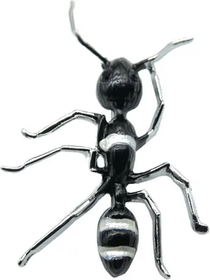 Produktbild von Mode Uni Ant Legierung Brosche Pin Abzeichen Anzug Revers Jacke Kleidung Zubehör-Schwarz-Weiss
