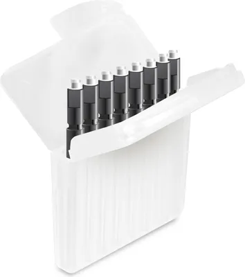 Produktbild von JB White 8 Cerumenfilter Mini-R WaxGuard kompatibel mit Signia Silk Im-Ohr-Hörgeräten, Signia-Ex-Hörer Mini-Receiver und MiniReceiver 2.0 - Ersatz-Hörgerätefilter miniReceiver WaxGuards, schwarz