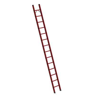 Produktbild von Günzburger Steigtechnik Sprossen-Anlegeleiter GFK ohne Traverse 14 Sprossen - 036014