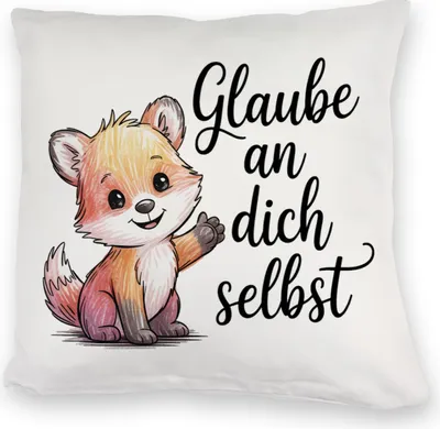 Produktbild von kleiner Fuchs Glaube an dich selbst Kuschelkissen
