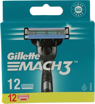 Produktbild von Gillette Mach3 Rasierklingen 12 Stück Klingen XXL