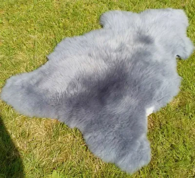 Produktbild von ECHTE Öko Schaffelle Schaffell Lammfelle GRAU Felle NEU 100-110cm