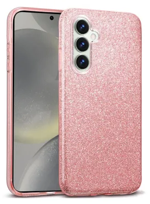 Immagine prodotto di Custodia per cellulare per Samsung Galaxy S24 FE custodia glitter cover TPU protettiva, oro rosa