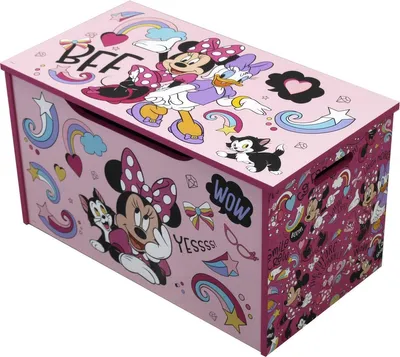 Produktbild von Minnie MausSpielzeugkiste mit Deckel Kinder Aufbewahrungsbox Pink
