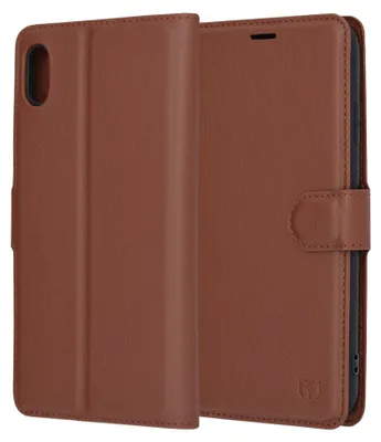 Obrázok produktu pre Techsuit Leather Folio puzdro na iPhone XS Max – hnedý