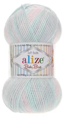 100g Baby-Strickgarn ALIZE Baby Best Batik 6623, Antipilling, Babywolle, Farbwahl