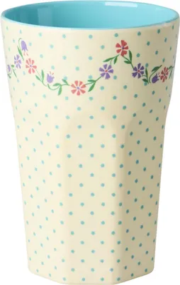 Immagine prodotto di Rice Melamina Tazza grande - Motivo Dots and Flowers Crema 400 ml