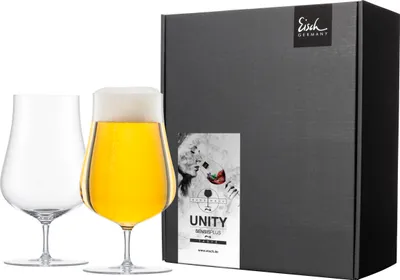 Zdjęcie produktu dla Eisch Vorteilset 2 Stück 2 Biergläser 522/15 im Geschenkkarton Festivity UNITY SENSISPLUS 25224215 und Geschenk + Spende