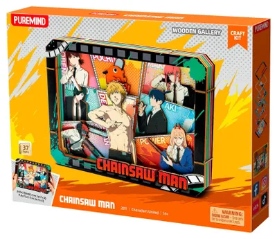 Zdjęcie produktu dla Zestaw modelarski „Chainsaw Man” – Wooden Gallery (L) – Charaters United
