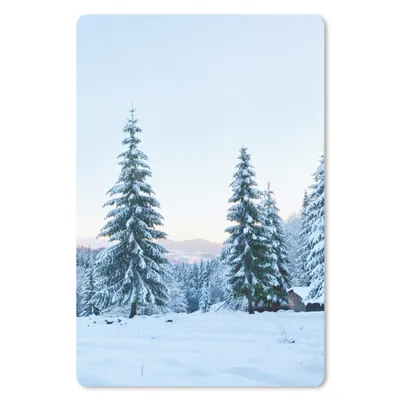 Produktbild von MuchoWow® Mauspad Mousepad Winter - Schnee - Bäume 18x27 cm - Mousepads - Maus Mat - Pad - Mausunterlage