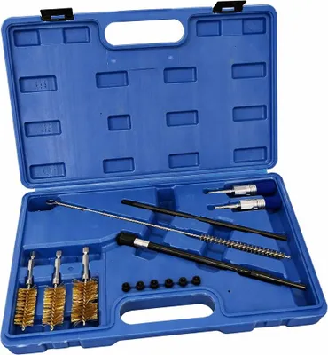 Immagine prodotto di Set spazzole pulizia sedile dell'iniettore ,strumento per la pulizia degli iniettori per motori diesel, kit spazzola per la pulizia della sede degli iniettori dei motori,pulizia iniettori professionale rimozione ruggine e lucidatura Gebo Tools