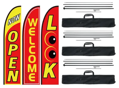Produktbild von VEVOR Federflaggenmast-Kit, 2er-Pack Swooper-Flaggenmast 12,7 ft, Werbeflaggenmasten für Geschäftswerbung im Freien, mit Erdspießen und einer Tragetasche (Flagge nicht enthalten), 3 Gruppen, 4,5 m