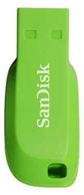 Zdjęcie produktu dla SanDisk Cruzer Blade 16GB, 16 GB, USB Typu-A, 2.0, Bez zatyczki, 2,5 g, Zielony
