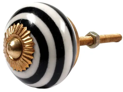 Produktbild von Kleiner Keramik Möbelknopf, Möbelknauf Möbelgriff, Schranktürknöpfe, Möbelknöpfe, Schubladengriff - Modell 30, Mehrfarbig, 3*3*6,5 cm, Möbelknöpfe