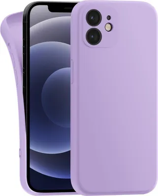Produktbild von Hülle für Apple iPhone 12 - Handyhülle mit Kameraschutz Cover aus Silikon in Lila