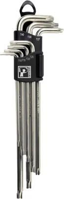 Zdjęcie produktu dla Pedros zestaw 7 kluczy płasko-oczkowych T10, T15, T20, T25, T27, T30 i T40