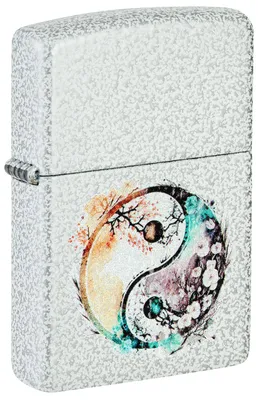 Produktbild von Zippo Sturmfeuerzeug - Floral Watercolor Yin Yang Design, Glacier, Color Image -