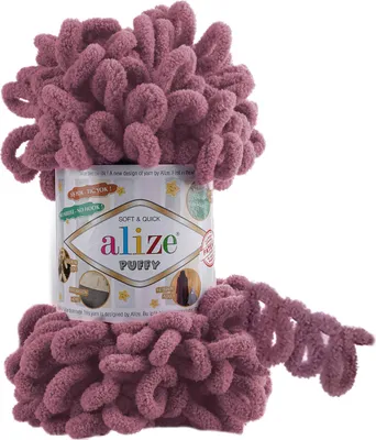 Produktbild von 100g Strickgarn Alize Puffy, patentierte Neuheit, Schlaufen-Stricken ohne Nadeln