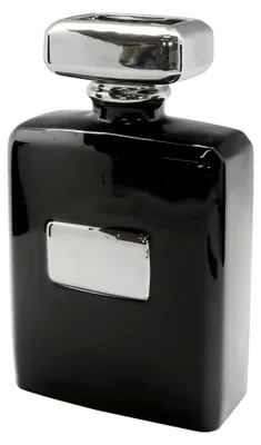 Produktbild von Keramik Vase Flacon Milano, schwarz, Höhe 22cm