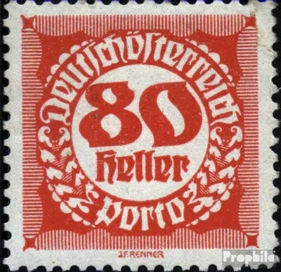 Produktbild von Briefmarken Österreich 1920 Mi P83x postfrisch Portomarken