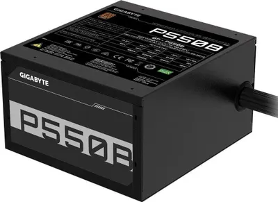 Produktbild von Gigabyte P550B ATX12V/EPS12V Stromversorgung - 550 W - Intern - 120 V AC, 230 V AC Eingang - 3.3 V Gleichstrom, 5 V Gleichstrom, 12 V Gleichstrom Ausgang - 1 +12V Schienen - 1 Lüfter - 85% Effizienz