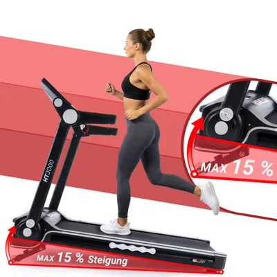 Produktbild von Miweba Sports Laufband Home Track HT3000 | Klappbar - breite Lauffläche - Touch Display - 12 Programme - App & Bluetooth - 15% Steigung - bis 16 km/h