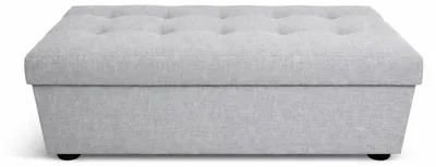 Zdjęcie produktu dla Pufa siedzisko pojemnik pikowana salon przedpokój 75x40x40 szara BS