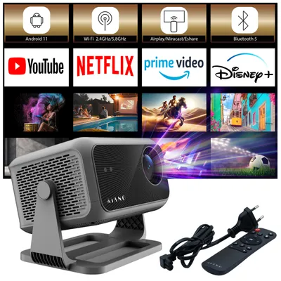 Productafbeelding van Kiano Vision Chill Full HD beamer, Android 11, WiFi, Bluetooth, 200 inch, home cinema, AI-gegenereerde afbeelding