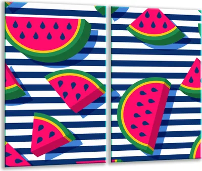 Obrázok produktu pre Kryt varnej dosky 2 kusy 30x52 keramický kryt varnej dosky sklo melón