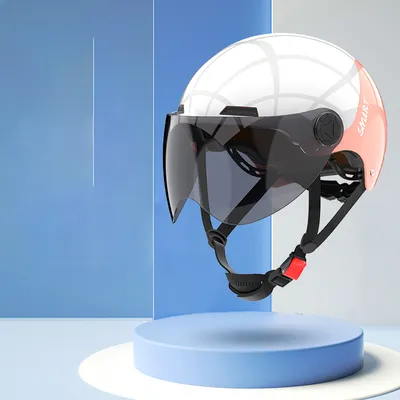 Produktbild von ele eleoption Fahrradhelm Pink, Bluetooth, Automatische Anrufannahme, Wasserdicht, Abnehmbare Maske, Fortschrittliche Windgeräuschunterdrückung, 100h Standby, 8h Gesprächszeit, ABS+EPS+PC+PP, 37x24.5x22 cm