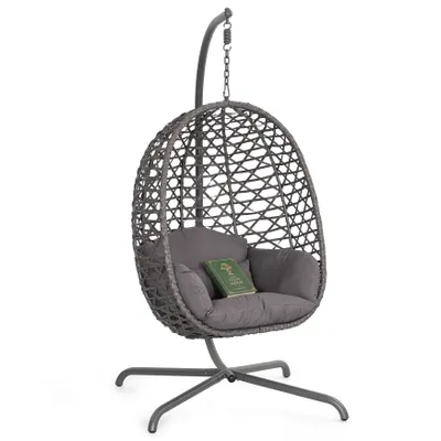 Produktbild von Avestar Outdoor-Schaukel-Hängesessel in Eiform mit weichem Kissen