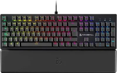 Image de Newskill Gaming NS-KB-SERIKEV2, Câble, USB, Interrupteur mécanique, QWERTY, LED RGB, Noir