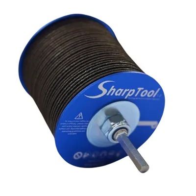 Produktbild von SharpTool 1.0 XL Multitool Sägeblatt-Schärfer – Bohrmaschinen-Aufsatz für schnelles Nachschärfen
